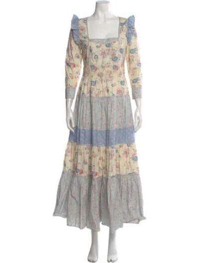 Pre-owned Loveshackfancy Floral Print Long Dress