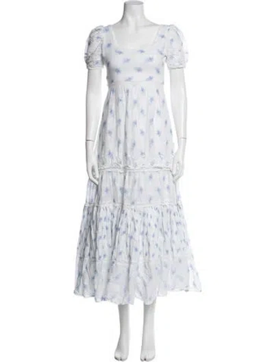 Pre-owned Loveshackfancy Floral Print Long Dress