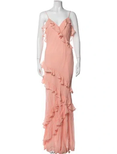 Pre-owned Loveshackfancy Floral Print Long Dress W/ Tags In Pink