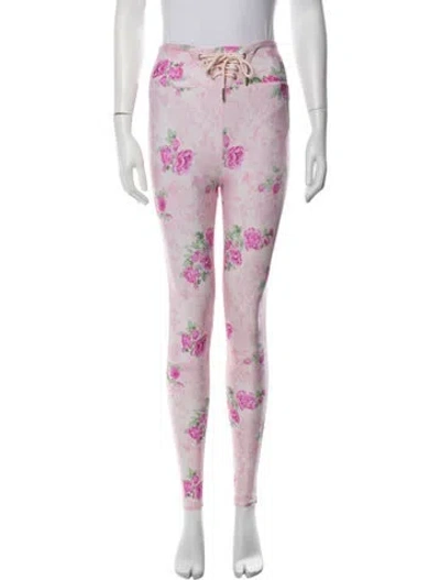 Pre-owned Loveshackfancy Floral Print Lounge Set In Pink