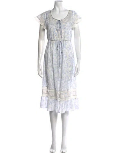 Pre-owned Loveshackfancy Floral Print Midi Length Dress