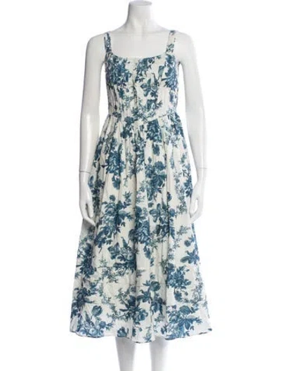 Pre-owned Loveshackfancy Floral Print Midi Length Dress