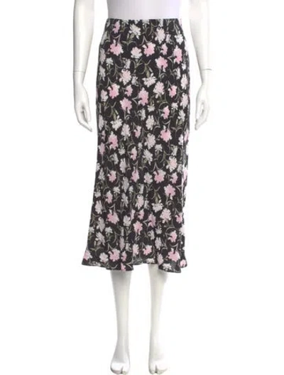 Pre-owned Loveshackfancy Floral Print Midi Length Skirt In Multi
