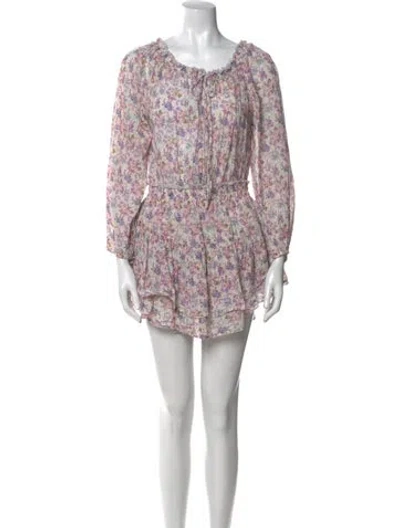 Pre-owned Loveshackfancy Floral Print Mini Dress