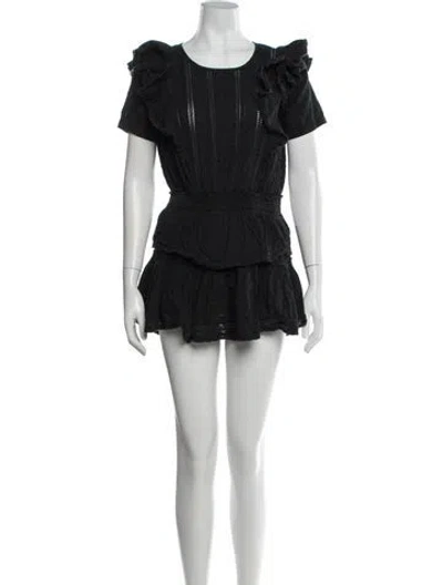 Pre-owned Loveshackfancy Floral Print Mini Dress In Blue