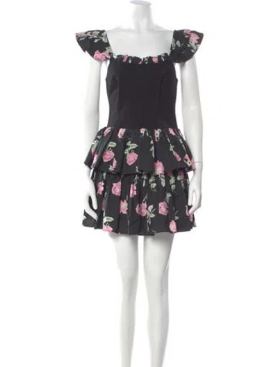 Pre-owned Loveshackfancy Floral Print Mini Dress In Multi