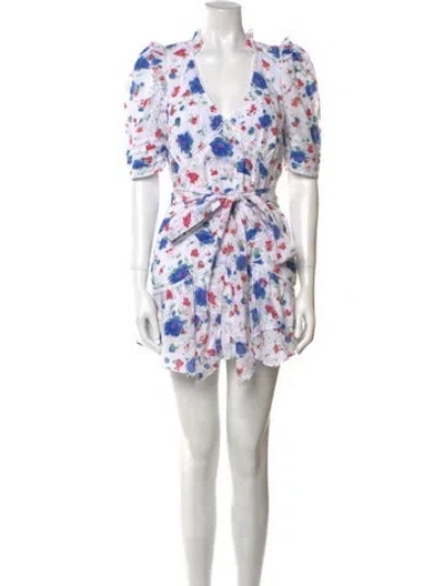 Pre-owned Loveshackfancy Floral Print Mini Dress In Multi