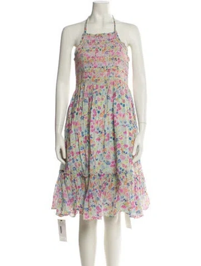 Pre-owned Loveshackfancy Floral Print Mini Dress In Multi