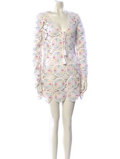 Pre-owned Loveshackfancy Floral Print Mini Dress In Multi