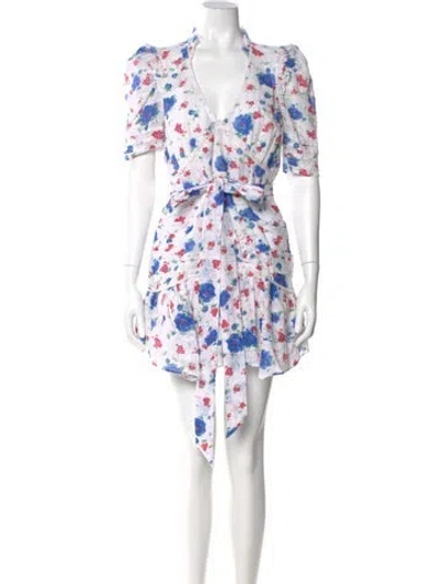 Pre-owned Loveshackfancy Floral Print Mini Dress In Multi