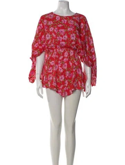 Pre-owned Loveshackfancy Floral Print Mini Dress In Multi