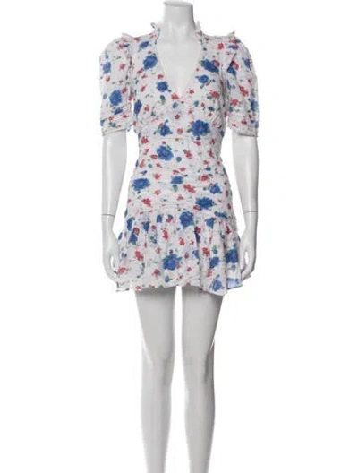 Pre-owned Loveshackfancy Floral Print Mini Dress In Multi