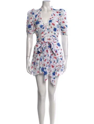 Pre-owned Loveshackfancy Floral Print Mini Dress In Multi