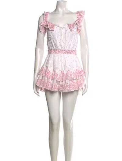 Pre-owned Loveshackfancy Floral Print Mini Dress In Multi