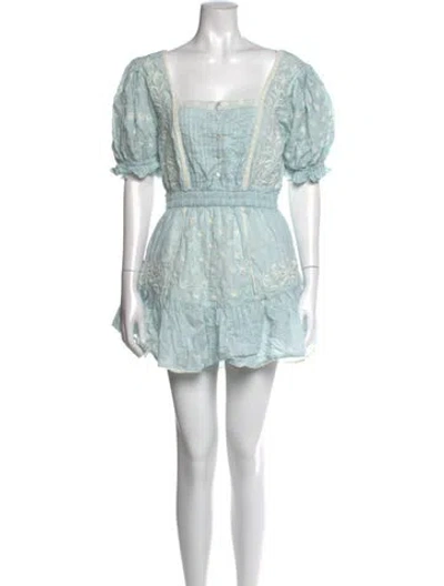 Pre-owned Loveshackfancy Floral Print Mini Dress In Multi