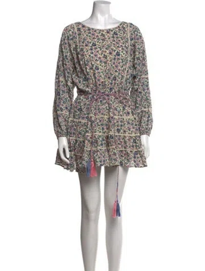 Pre-owned Loveshackfancy Floral Print Mini Dress In Multi