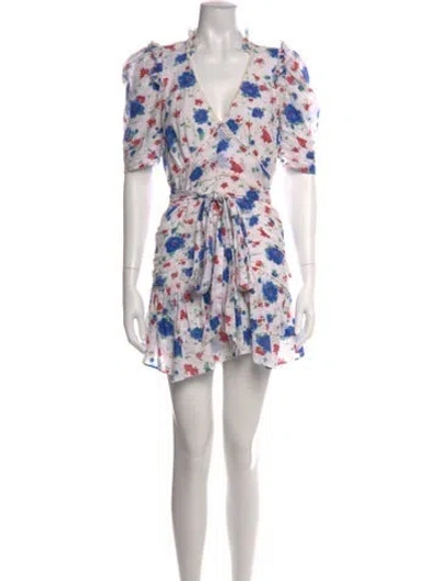 Pre-owned Loveshackfancy Floral Print Mini Dress In Multi