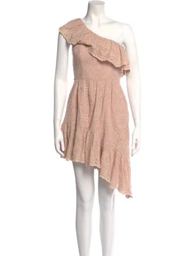 Pre-owned Loveshackfancy Floral Print Mini Dress In Pink