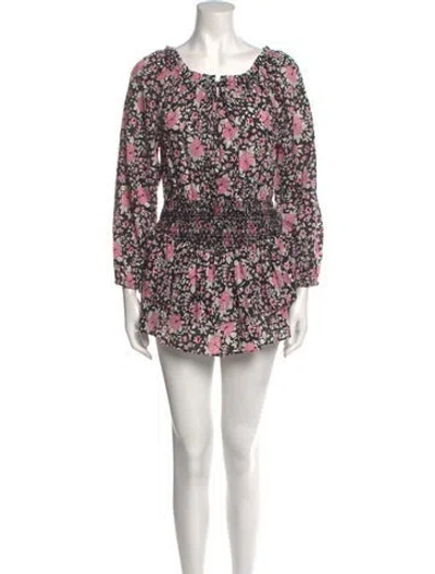 Pre-owned Loveshackfancy Floral Print Mini Dress In Pink