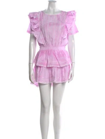 Pre-owned Loveshackfancy Floral Print Mini Dress In Pink