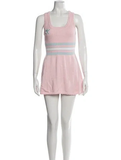 Pre-owned Loveshackfancy Floral Print Mini Dress In Pink