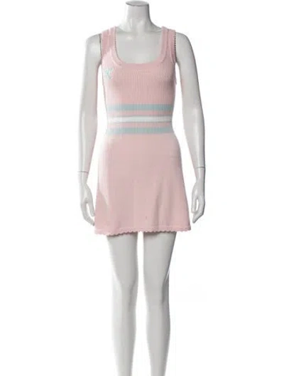 Pre-owned Loveshackfancy Floral Print Mini Dress In Pink