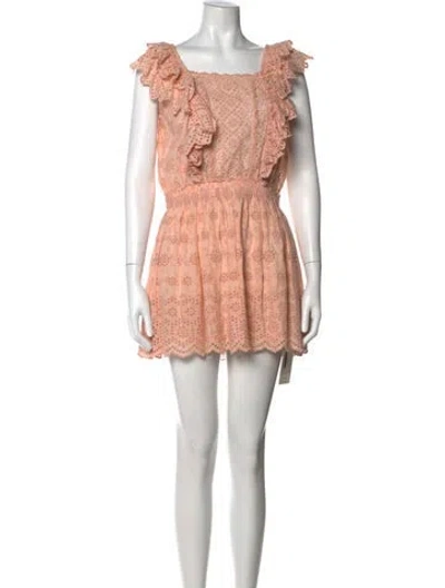 Pre-owned Loveshackfancy Floral Print Mini Dress In Pink