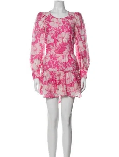 Pre-owned Loveshackfancy Floral Print Mini Dress In Pink