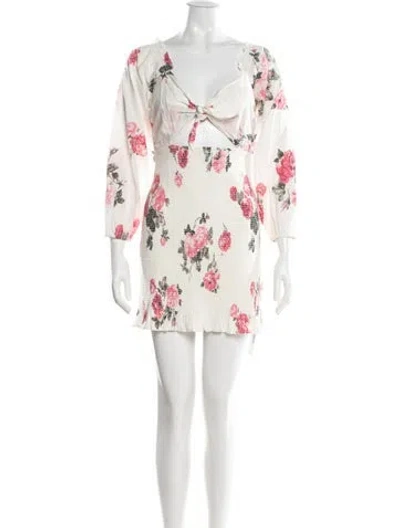 Pre-owned Loveshackfancy Floral Print Mini Dress In Pink