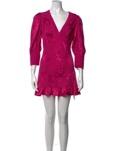 Pre-owned Loveshackfancy Floral Print Mini Dress In Pink