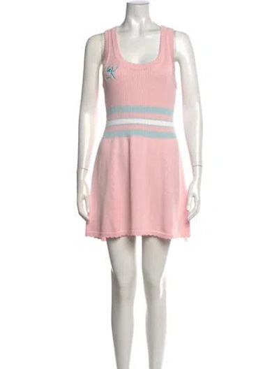 Pre-owned Loveshackfancy Floral Print Mini Dress In Pink