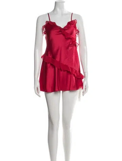 Pre-owned Loveshackfancy Floral Print Mini Dress In Pink