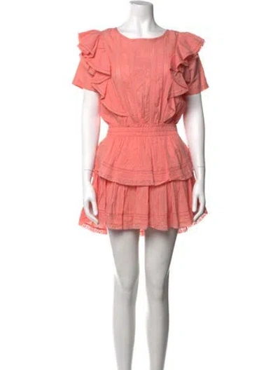 Pre-owned Loveshackfancy Floral Print Mini Dress In Pink