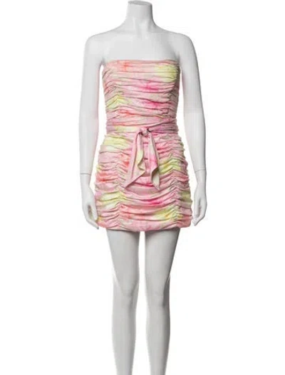 Pre-owned Loveshackfancy Floral Print Mini Dress In Pink