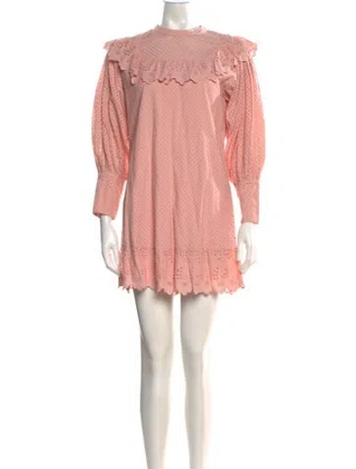 Pre-owned Loveshackfancy Floral Print Mini Dress In Pink