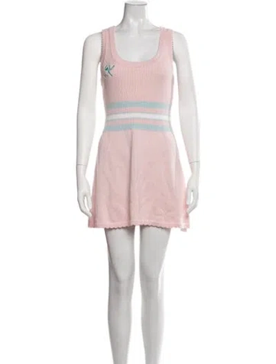 Pre-owned Loveshackfancy Floral Print Mini Dress In Pink