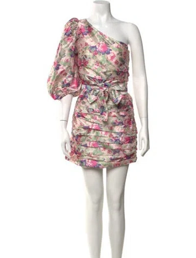 Pre-owned Loveshackfancy Floral Print Mini Dress In Pink