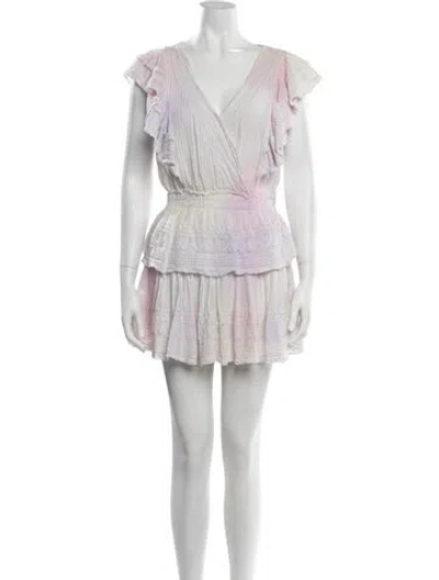 Pre-owned Loveshackfancy Floral Print Mini Dress In Pink