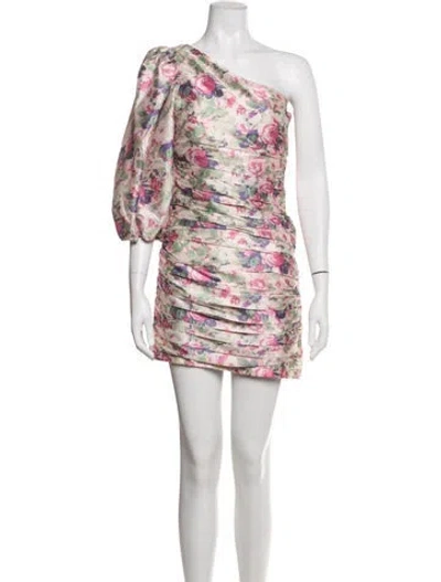 Pre-owned Loveshackfancy Floral Print Mini Dress In Pink