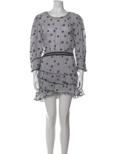 Pre-owned Loveshackfancy Floral Print Mini Dress W/ Tags