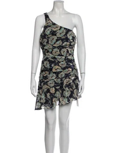 Pre-owned Loveshackfancy Floral Print Mini Dress W/ Tags In Blue
