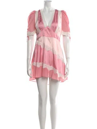 Pre-owned Loveshackfancy Floral Print Mini Dress W/ Tags In Multi