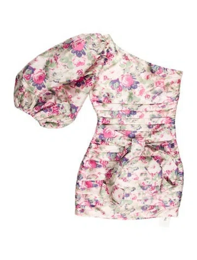 Pre-owned Loveshackfancy Floral Print Mini Dress W/ Tags In Pink