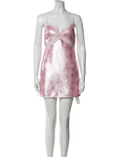 Pre-owned Loveshackfancy Floral Print Mini Dress W/ Tags In Pink
