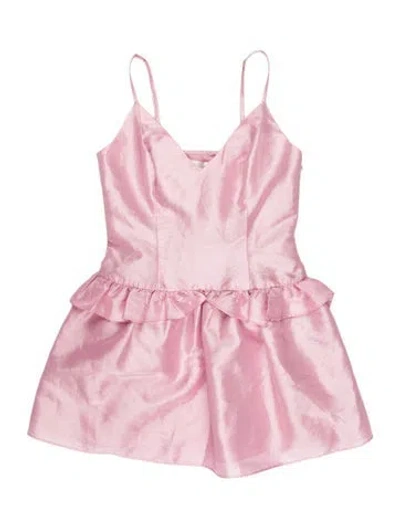 Pre-owned Loveshackfancy Floral Print Mini Dress W/ Tags In Pink