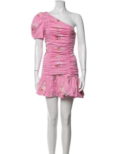 Pre-owned Loveshackfancy Floral Print Mini Dress W/ Tags In Pink