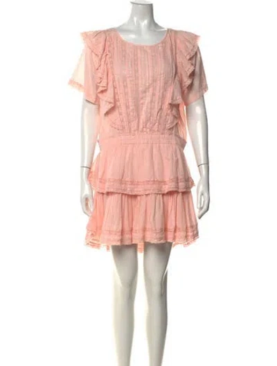 Pre-owned Loveshackfancy Floral Print Mini Dress W/ Tags In Pink