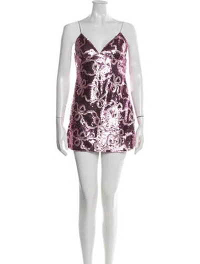 Pre-owned Loveshackfancy Floral Print Mini Dress W/ Tags In White