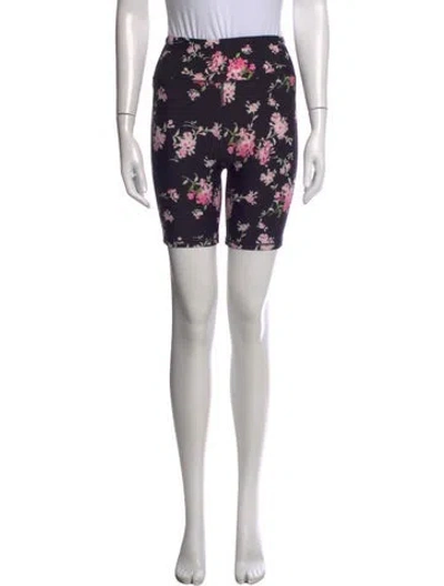 Pre-owned Loveshackfancy Floral Print Mini Shorts In Multicolor