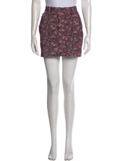 Pre-owned Loveshackfancy Floral Print Mini Skirt